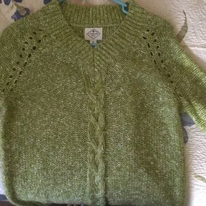 St.John’s Bay V neck green sweater